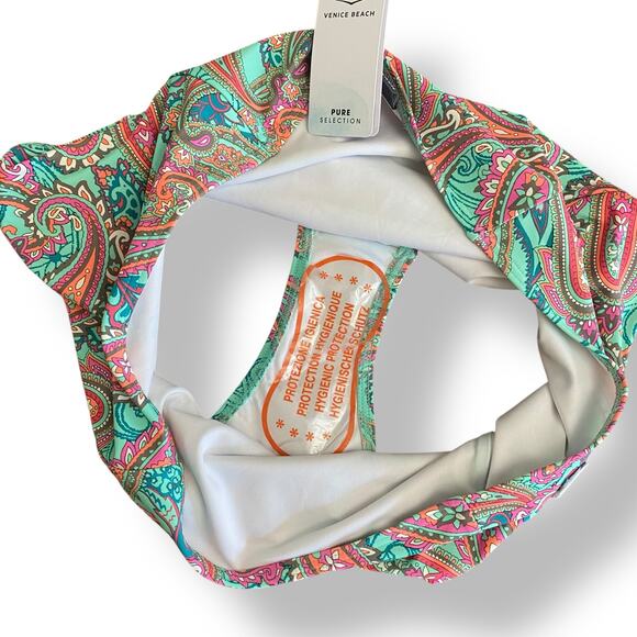 Lascana NWT Paisley Print Bikini Set Womens Size 36D Top and Size 12 Bottoms - Picture 10 of 10